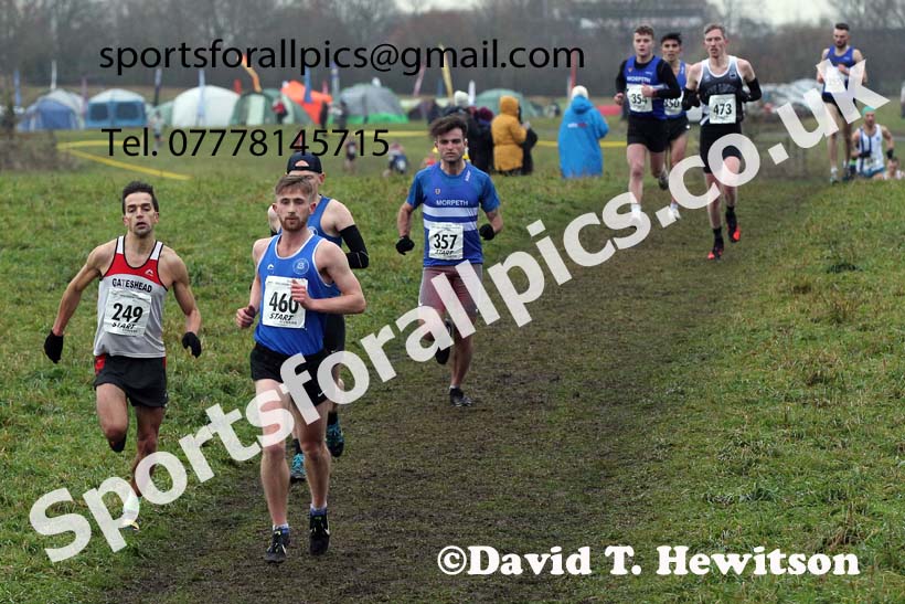 Senior men, 2021 North Eastern Cross Country Championships, Sedgefield. Photo: David T. Hewitson/Sports for All Pics